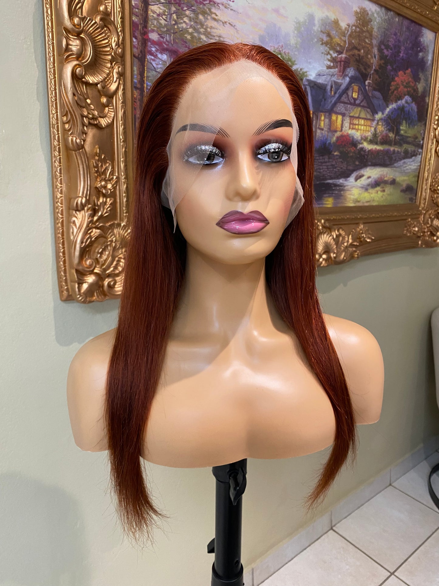 Rusty Red Straight Unit - 13x4 Frontal