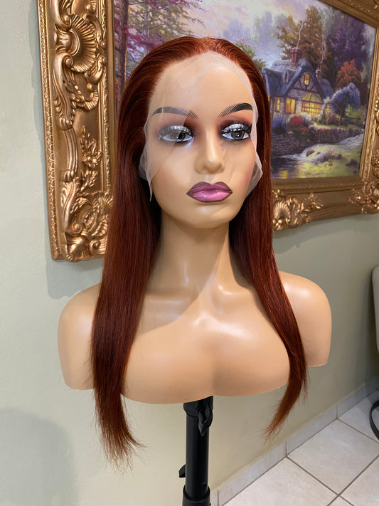 Rusty Red Straight Unit - 13x4 Frontal